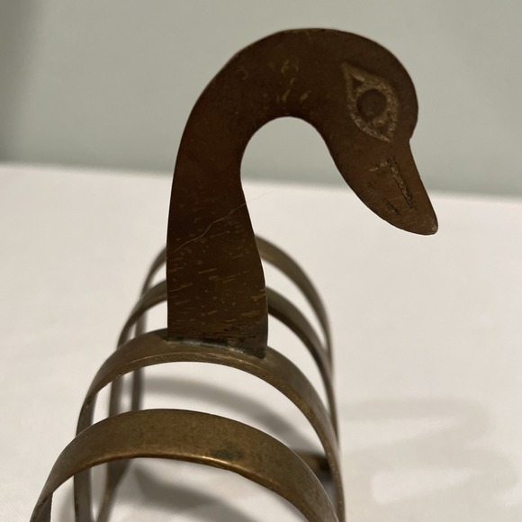 Vintage Brass Duck Mail Letter Holder Desk File Organizer Arch Design - Picture 3 of 8